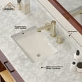 thumbnail image 2 of Boyel Living 49" x 22" Bathroom Vanity Top White Carrara Natural Marble Single-Sink Countertop with Backsplash Side Splash Bull Nose Edge, 2 of 8