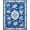 Blue, Pattern 6, variant on Flatwoven High Traffic Area Rug, Elegant Blue Porcelain Floral Motif, Non Slip, Stain Resistant, Washable Area Rugs for Living Room, Bedroom(Blue, 4X6)