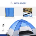 thumbnail image 5 of Outsunny Kids Camping Tent with Chairs, Sleeping Bags, Flashlights, Trolley Case, 69" L 53.25" W 37.5" H, Blue/Gray, 5 of 9