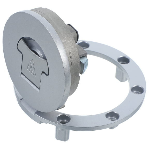 Motorcycle Tank Cap Locking Gas Pump Oil Protective Silver