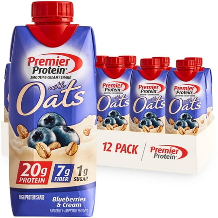 Premier Protein Shake with Oats, Blueberries & Cream, 20g Protein, 11 Fl Oz, 12 Ct
