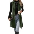 thumbnail image 3 of FchengtaiS Womens Corduroy Long Vest Double Breasted Sleeveless Blazer Jackets Business Casual Fall Outerwear Outfits with Pockets, 3 of 6