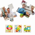thumbnail image 4 of Children 3D Assemble Toy Kids Educational Intelligence Wooden Cartoon Design Assemble Toy Plane Rocket, 4 of 7