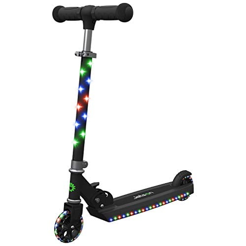Jetson Jupiter Kick Scooter with LED Light-Up Deck, Stem, and Wheels, Kick Scooter for Kids 5 and Up