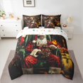 thumbnail image 2 of Homewish Teens Santa Claus 7-Piece Twin Bedding Sets,Happy Xmas Christmas Bedding Comforter Set,Winter Snowflake Breathable Sheet Sets,Festival Bedroom Decor,Reversible, 2 of 8