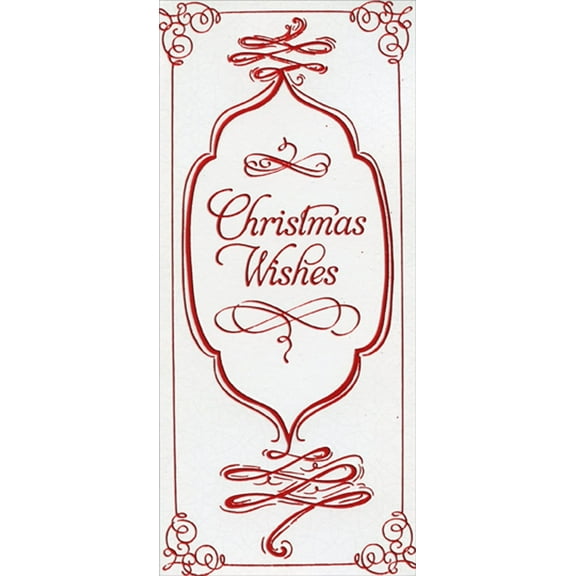 Designer Greetings Red Foil Christmas Wishes Package of 8 Christmas Money / Gift Card Holders