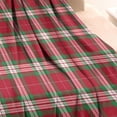 thumbnail image 3 of Red and Green Christmas Plaid Pattern Blanket,Comfortable Soft Flannel Throw Blanket,All Season,Warm Lightweight Blankets for Sofa Bed Couch Living Room Chair,30"x40", 3 of 4