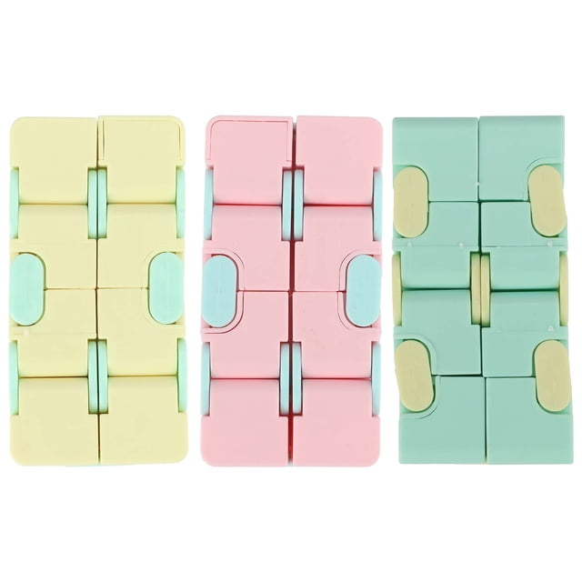 Cubo infinito de plástico mate de 3 piezas, juguete de descompresión para adultos, niños, oficina, hogar, juegos