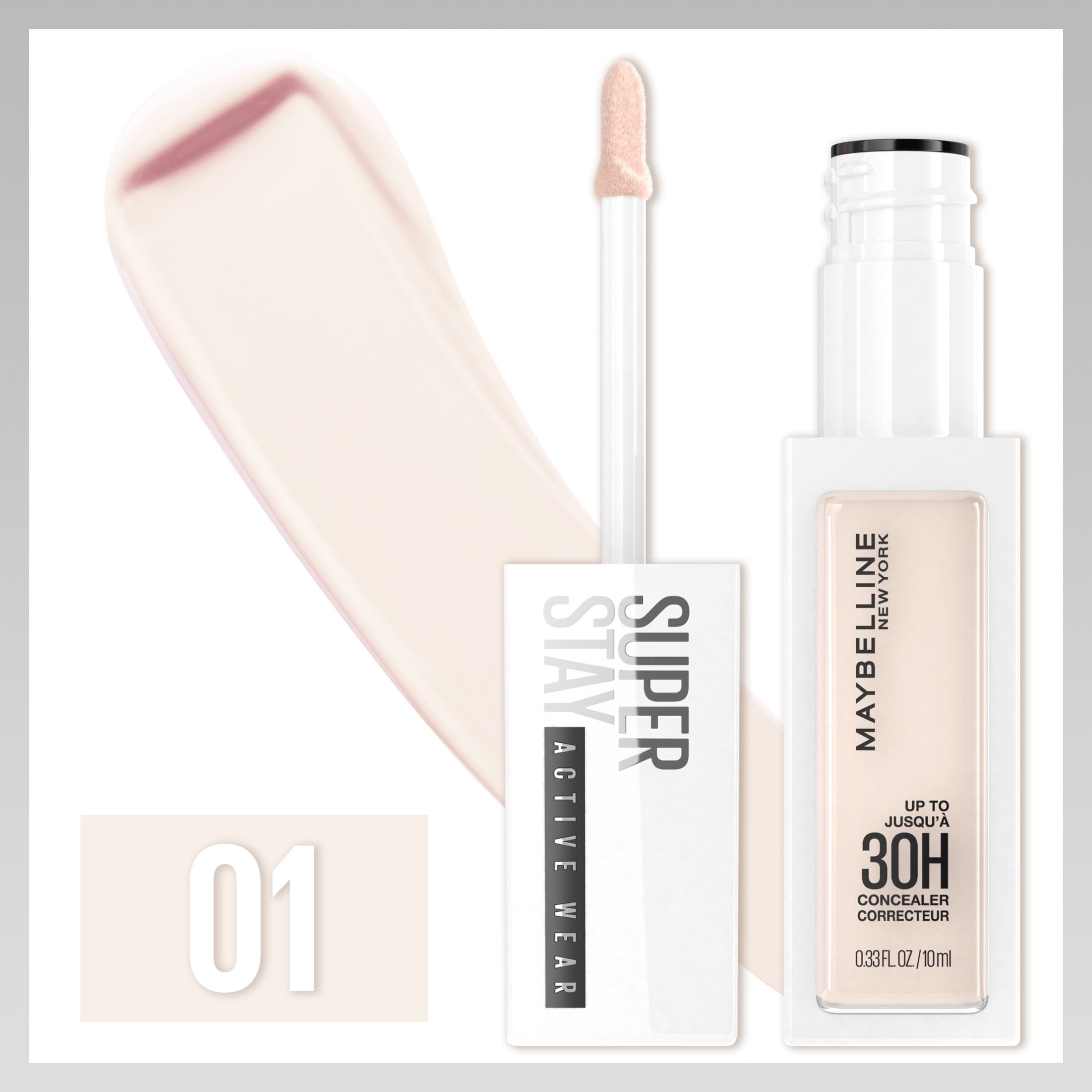 (2 pack) Maybelline Super Stay Longwear Liquid Concealer, Full Coverage, 01, 0.33 fl oz