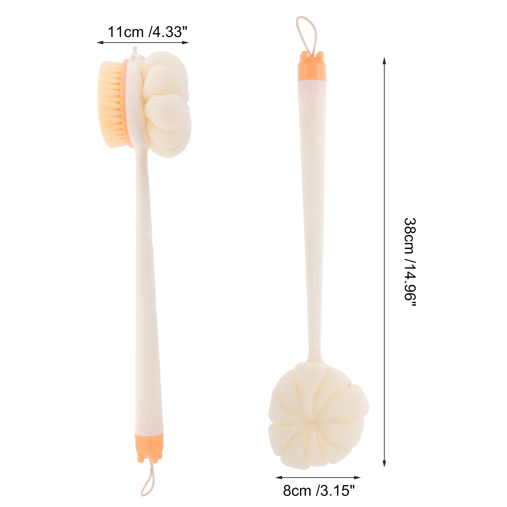Unique Bargains Durable Bath Brush Body Scrubber 1 Pc White