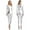 Silver, variant on CHICTRY Womens Metallic Shiny Full Body Jumpsuit Long Sleeve One Piece Dance Unitard Halloween Cosplay Bodysuit Hot Pink 3XL