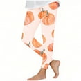 thumbnail image 2 of Girls' Halloween Leggings Pumpkin Printed Pants High Waist Stretchy Leggings for Girls 3-7Y, 2 of 6