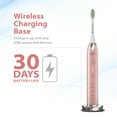 thumbnail image 4 of Wagner & Stern Ultrasonic whitening Toothbrush with Pressure Sensor. 5 Brushing Modes and 4 Intensity Levels with 3D Sliding Control, 8 Dupont Bristles, Premium Travel Case. (Rose Gold), 4 of 5