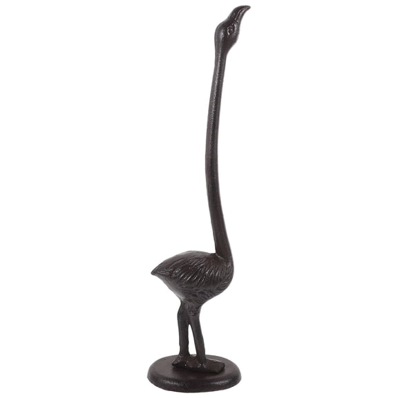 Raindrops Elegant Flamingo Paper Towel Holder Black Cast Iron for Home