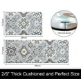 thumbnail image 3 of MeyJey Kitchen Rug Set of 2, Anti Fatigue Kitchen Mat 2 Pieces, Non Skid Waterproof Cushioned Boho Floor Mat and Runner Rug, 17"x28"+17"x48", Brown/Gray, 3 of 6