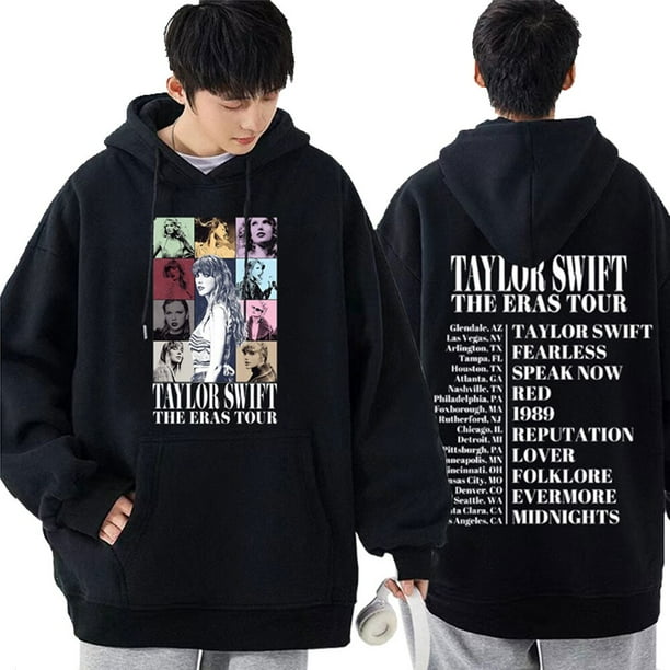 Sudadera con capucha de Taylor The Eras Tour para hombre y mujer, sudadera con capucha de manga larga de forro polar, ropa de calle Unisex, Tops con capucha, cantante, álbum de medianoche