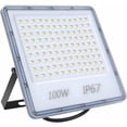 thumbnail image 1 of Foco LED de 100 W para jardines y patios, foco superbrillante de bajo consumo, 10 000 lúmenes, blanco frío 6500 K, fácil instalación con soporte de metal ajustable, 1 unidad, 1 of 5