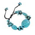 thumbnail image 5 of Handmade Medallion Blue Turquoise Cluster Pull Bracelet, 5 of 5