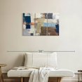 thumbnail image 2 of Elephant Stock Abstract Domain Wall Art - Horizontal Multi Panel Canvas - Living Room Wall Decor - Abstract Multi Panel - Beige And Blue Decor - 33" x 20", 2 of 8
