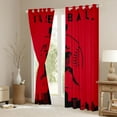 thumbnail image 3 of Homewish Ball Sports Athlete Curtains Pack of 2 (42x84 Each), Cartoon Baseball Player Curtains Blackout, Teen Kid Child Bedroom Curtains, Red Black Blackout Curtains Bedroom Decor, 3 of 6