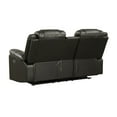 thumbnail image 2 of Challenger Modern LED Recliner Loveseat with console bluetooth speaker in Gray, 2 of 6