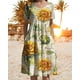 thumbnail image 4 of Vestido Medlor para mujer, bohemio, manga corta, estampado floral 2025, 4 of 6