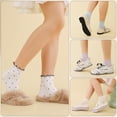 thumbnail image 5 of Bocaoying 12 Pairs Women's Ruffle Polka Dot Ankle Socks, Cute Low-Cut Lettuces Socks, Breathable Casual Short Socks for Outdoor, 5.5-8.5, Black, Blue, Pink, Light Purple, White, Yellow, 5 of 8