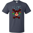thumbnail image 3 of Inktastic Cute Flannel Reindeer with Christmas Bulbs and Snowflakes T-Shirt, 3 of 5