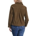 thumbnail image 3 of INSPIRE CHIC Corduroy Jacket for Women Casual Long Sleeve Fall Outerwear Button Down Shacket Jackets XS Brown, 3 of 5