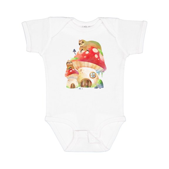Inktastic Mushroom Cottage Boys or Girls Baby Bodysuit