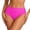 Hot Pink, variant on Solid Color High Waist Swim Bottoms With Ruching Detail Triangle Bikini Panties For Beach Pool Swim Bottoms for Women plus Size 3x, Size XXL