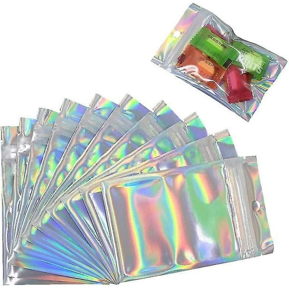 100pcs Color Foil Ziplock Smell Proof Mylar Bags