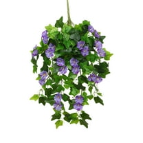 geerera Fake Hanging Flowers, Artificial Morning Glory Hanging Plants, Faux Spring Flowers, for Outdoor Front Door Patio Garden Balcony Home Decoration