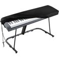 thumbnail image 1 of Funda protectora para teclado de piano de 61 teclas, funda antipolvo para teclado electrónico para sintetizador de piano digital Yamaha Alesis Casio Roland - Funda elástica negra, 1 of 5
