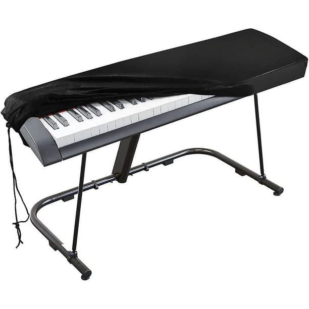 Funda protectora para teclado de piano de 76 teclas, funda protectora antipolvo para teclado electrónico para sintetizador de piano digital Yamaha Alesis Casio Roland - Funda elástica negra