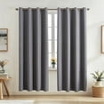 thumbnail image 2 of Blackout Curtains - Insulated Sunscreen Drapes, Room Darkening No-Drill Window Coverings for Bedroom & Living Room, Modern Chic Polyester Fabric, Light Blocking & Heat Insulating Dark Gray, 2 of 6