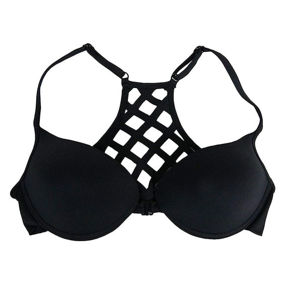 Elizabeth Jane Women's Dr. No Racerback U/W Bra Swim Top, Black C Medium