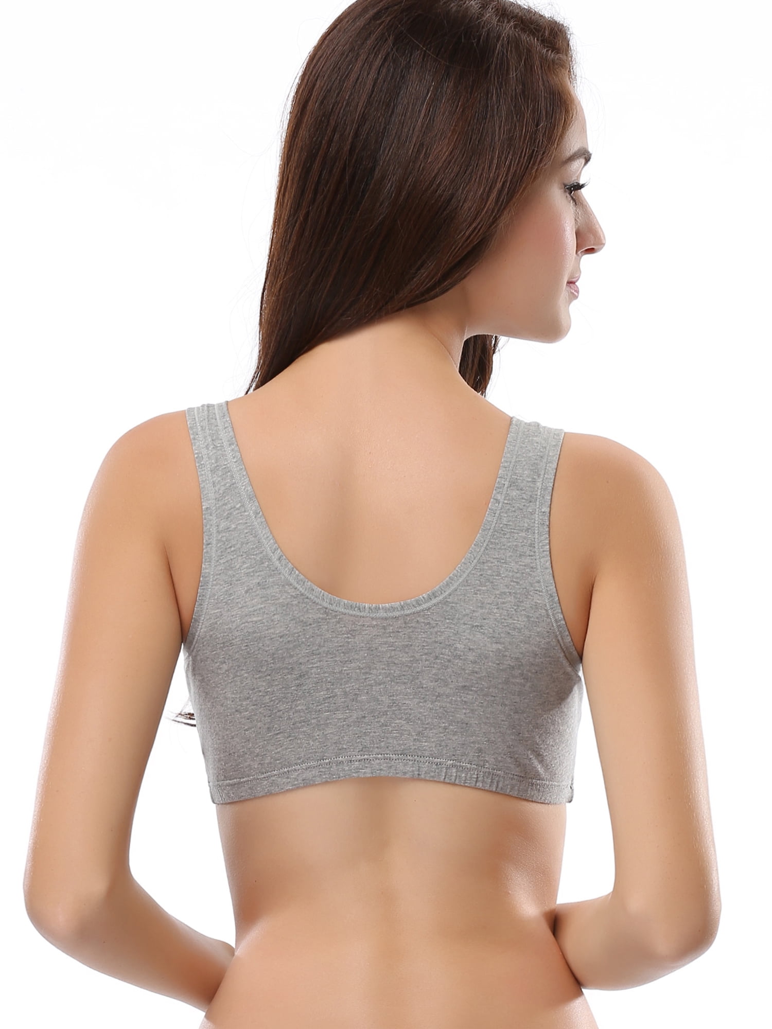 LELINTA Women's Breathable Cotton Racerback Sports Bra High Impact Support  Workout Yoga Bra Size M-L 