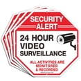 thumbnail image 1 of Señal de advertencia: alerta de seguridad de Faittoo, videovigilancia las 24 horas, 1 of 6