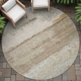 thumbnail image 3 of Dalyn Rugs Machine Washable Indoor/Outdoor Chantille ACN2156 Beige 8' x 8' Round Rug, 3 of 7