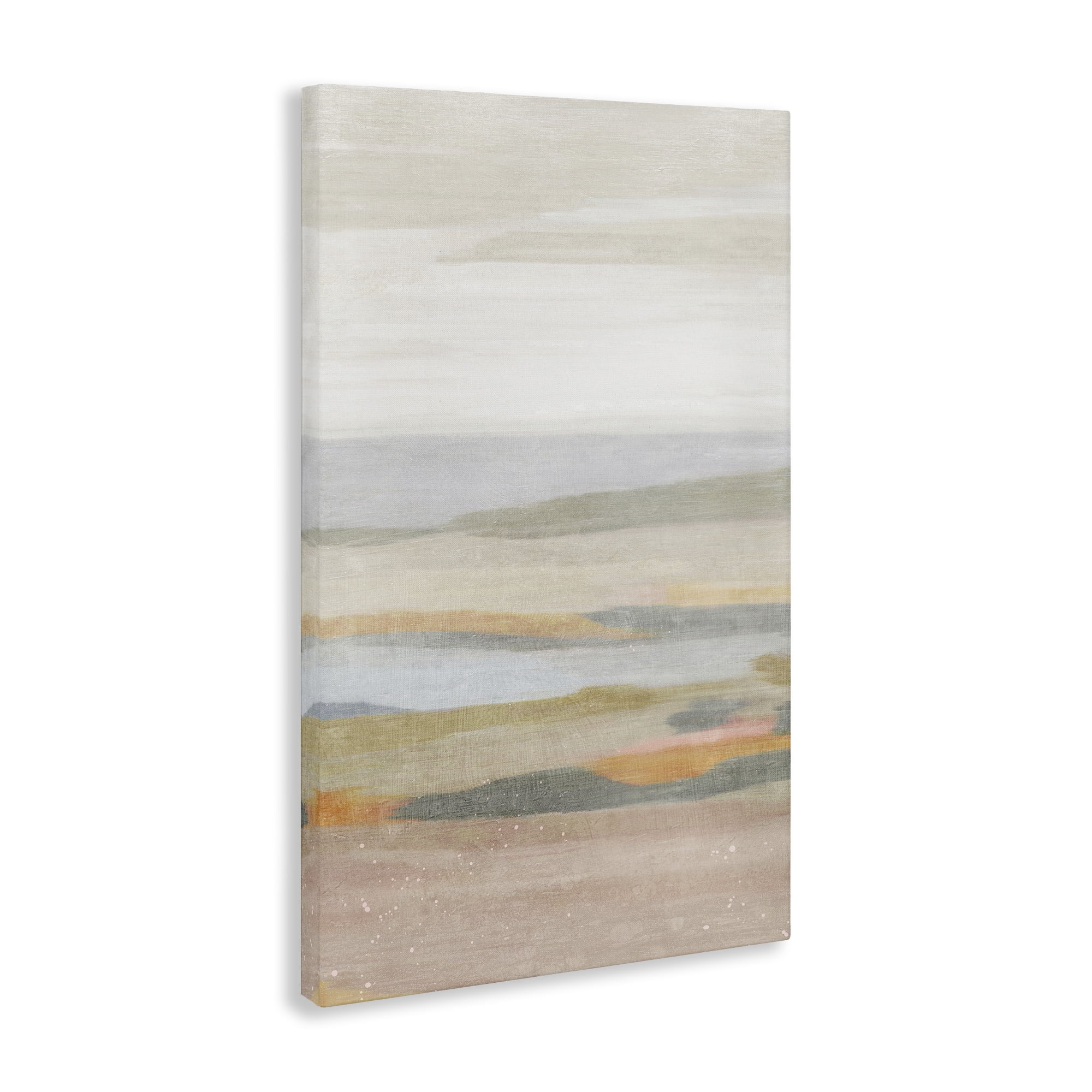 Stupell Industries Calming Neutral Beach Coastal Painting Gallery Wrapped Canvas Art Print Wall Art, 30 x 45