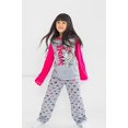 thumbnail image 2 of Barbie Big Girls pijama camisa y pantalones set de sueño gris/alfiler, 2 of 3
