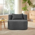thumbnail image 4 of 34'' Wide Upholstered Fabric Armchair ,Barrel Chair, 4 of 9
