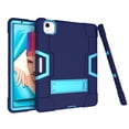 thumbnail image 7 of Allytech iPad Air 5 Case 2022, iPad Air 4 Case 2020, Heavy Duty Protection Shockproof Build In Kickstand Pencil Holder Kids Friendly Case for Apple iPad Air 5th 4th Generation, BlackNavyblue/Blue, 7 of 7