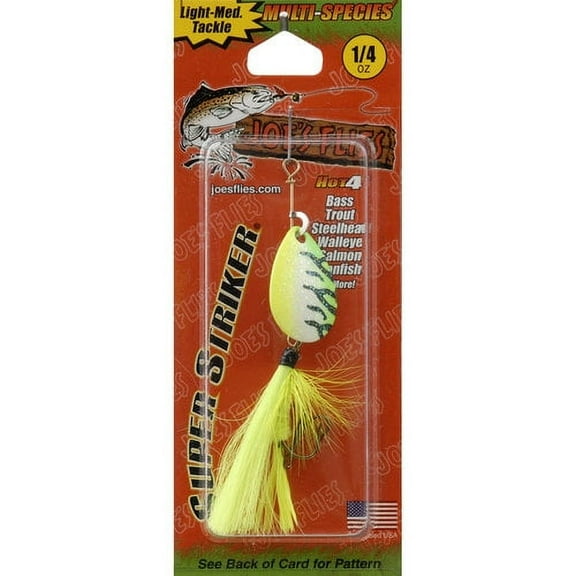 Joe's Flies Super Striker "Elite" Series Inline Spinner, Glo-Tiger, 1/4 oz