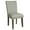 Gray, variant on Wooden Dining Chairs with Stripe Pattern Fabric Upholstery Blue Set of Two