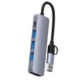 thumbnail image 1 of Langgg 5 in 1 USB Hub Dock Station Data Transferring Tool Connecting Accessory Multiple Ports Dual-plug Converter Tool Equipment, 1 of 9