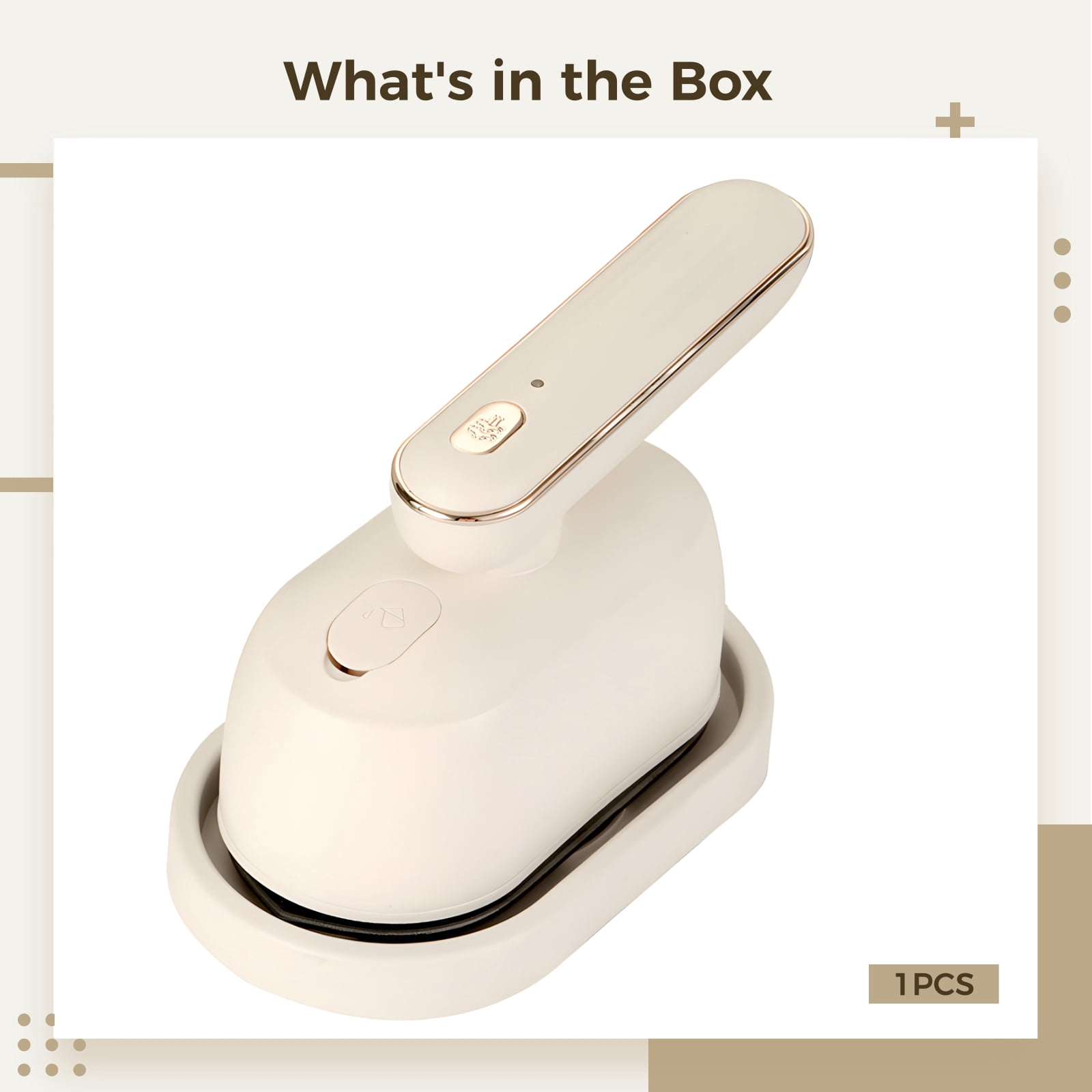 Mini Steam Iron for Clothes, Foldable Handheld Steamer with 1000W Power, 70 ml Water Tank, 15 g/min Steam Output, Compact Travel Garment Steamer for All Fabrics