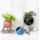 thumbnail image 2 of Round Metal Flower Vase with Base - Indoor Outdoor Decoration - Black, 2 of 5