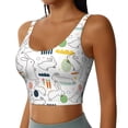 thumbnail image 2 of Goofa Easter Rabbit Printed Sports Bras for Women, High Impact Running Bra Workout Crop Tank Tops Longline Sports Bra Push up-X-Large, 2 of 9